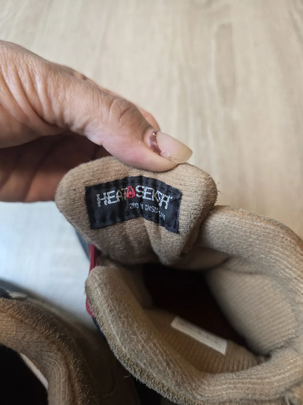 The North Face Kids Brown and Red Waterproof Snow Boots